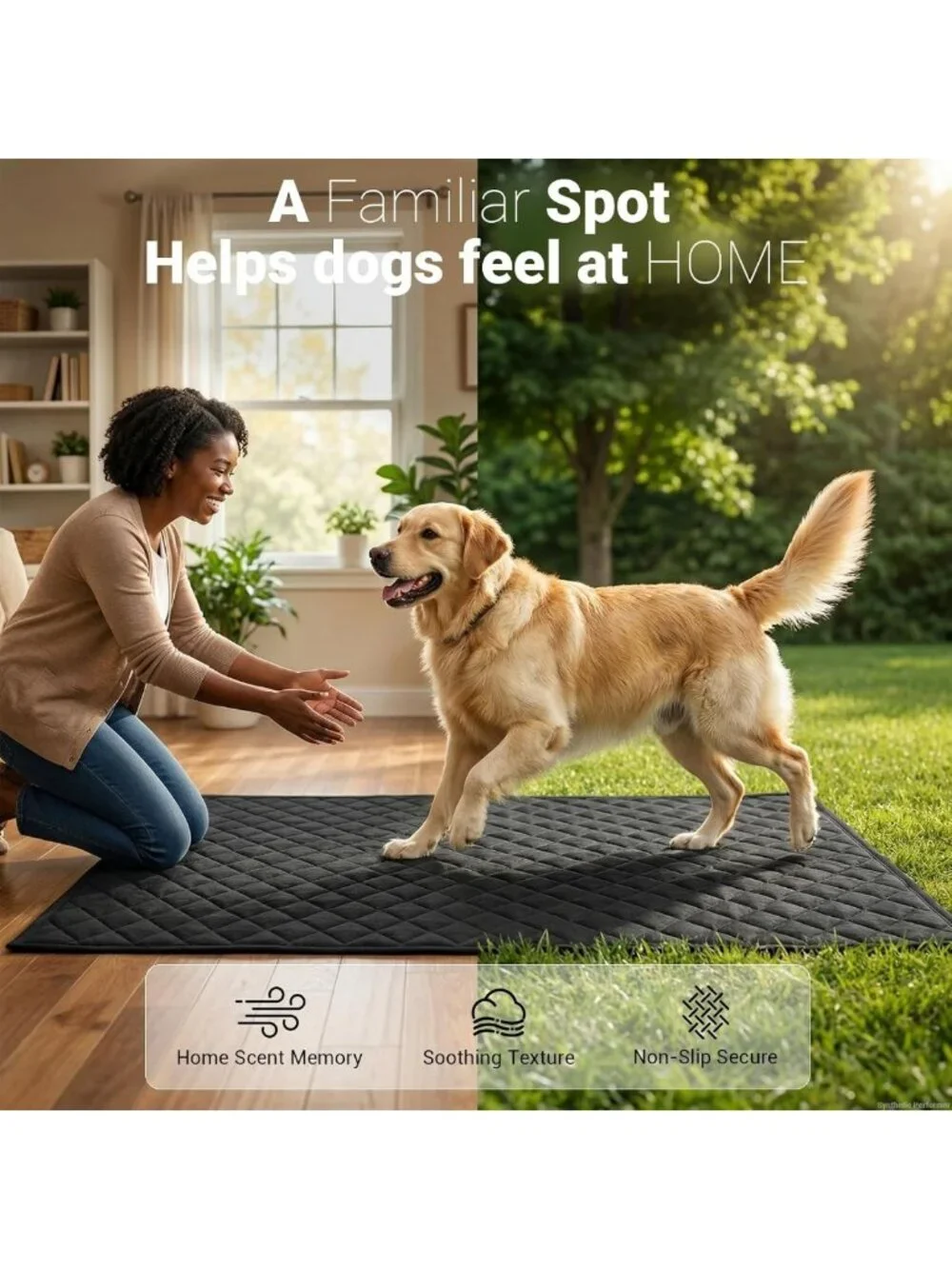 Waterproof Multi-Purpose Dog Mat for Car, Sofa & Outdoor | Non-Slip Pet Bed